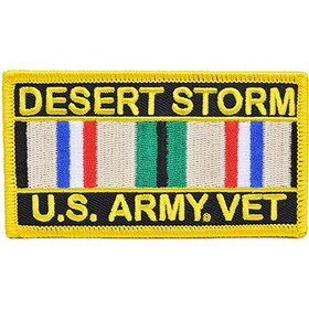 Eagle Emblems PM1142 Patch-Dest.Storm,Army SVC.RIBBON, (4"x2-1/8")