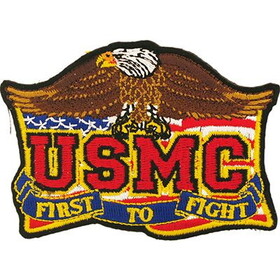 Eagle Emblems PM1147 Patch-Usmc,First To Fight (3-1/2")