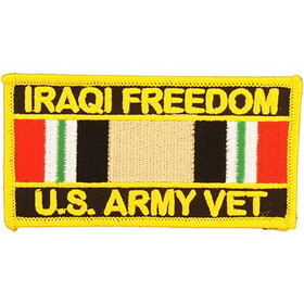 Eagle Emblems PM1148 Patch-Iraqi Freed.Army Svc.Ribbon (4"X2-1/8")