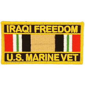 Eagle Emblems PM1149 Patch-Iraqi Freed.Usmc SVC.RIBBON, (4"x2-1/8")
