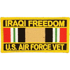 Eagle Emblems PM1151 Patch-Iraqi Freed.Usaf SVC.RIBBON, (4"x2-1/8")