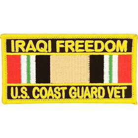 Eagle Emblems PM1152 Patch-Iraqi Freed.Uscg SVC.RIBBON, (4"x2-1/8")