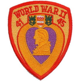 Eagle Emblems PM1175 Patch-Wwii,Purple Heart (3")