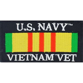 Eagle Emblems PM1210 Patch-Viet,Bdg,Usn Vet (4"x2-1/8")