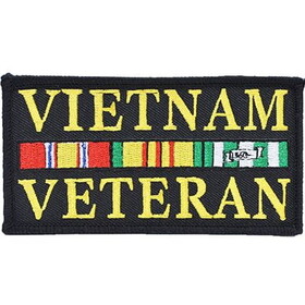 Eagle Emblems PM1217 Patch-Vietnam Veteran (4-1/4"x2-1/4")