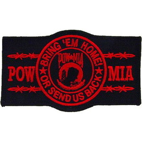 Eagle Emblems PM1218 Patch-Pow*Mia,Bring&#039;Em Hm (RED), (4-1/4")