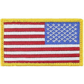 Eagle Emblems PM1302 Patch-Flag,Usa,Gold (R) (3-3/8"x2")