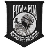 Eagle Emblems PM1308 Patch-Pow*Mia (White) (4-1/4