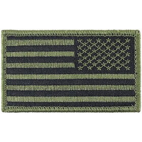 Eagle Emblems PM1320 Patch-Flag,Usa,Od (R) (SUBDUED), (3-3/8"x2")