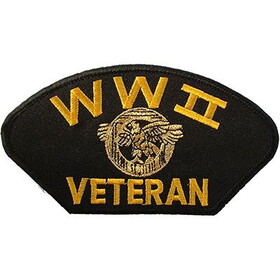Eagle Emblems PM1338 Patch-Wwii,Hat,Veteran (5-1/4"x3")