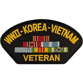 Eagle Emblems PM1341 Patch-Wwii,Korea &Amp; Viet. (5-1/4"x3")