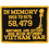 Eagle Emblems PM1344 Patch-Vietnam, In Memory (Ylw/Blk) (3-1/4"X4-1/4")
