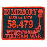 Eagle Emblems PM1345 Patch-Vietnam, In Memory (Red/Blk) (3