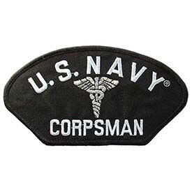 Eagle Emblems PM1380 Patch-Usn, Hat, Corpsman (3"X5-1/4")