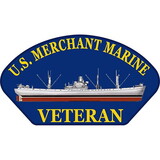 Eagle Emblems PM1382 Patch-Uss,Merchant Marine (5-1/4