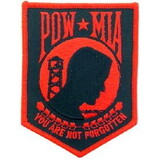 Eagle Emblems PM1396 Patch-Pow*Mia (Red/Blk) (4-1/4