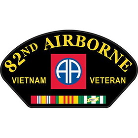 Eagle Emblems PM1418 Patch-Viet,Hat,Army,082Nd ABN, (5-1/4"x3")