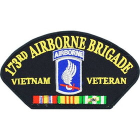 Eagle Emblems PM1419 Patch-Viet,Hat,Army,173Rd ABN, (5-1/4"x3")