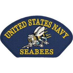 Eagle Emblems PM1429 Patch-Usn,Hat,Seabees (5-1/4"x3")