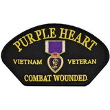Eagle Emblems PM1447 Patch-Viet,Hat,Purple Hrt (5-1/4