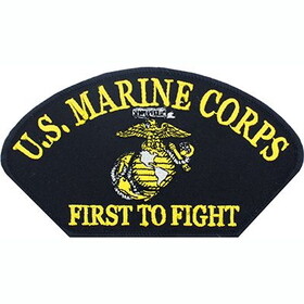 Eagle Emblems PM1481 Patch-Usmc,Hat,First To FIGHT, (5-1/4"x3")