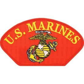Eagle Emblems PM1482 Patch-Usmc,Hat,Us Marines (5-1/4"x3")
