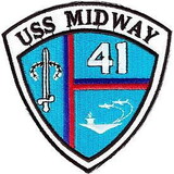 Eagle Emblems PM1502 Patch-Uss, Midway Shield (3-1/8