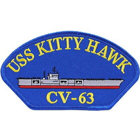 Eagle Emblems PM1509 Patch-Uss,Kitty Hawk (5-1/4"x3")