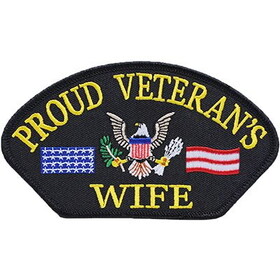 Eagle Emblems PM1606 Patch-Proud Veteran&#039;S Wife (5-1/4"x3")