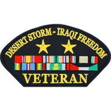 Eagle Emblems PM1674 Patch-Gulf War, Hat, Vet Dest.Storm & Iraqi Freed. (3