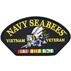 Eagle Emblems PM1677 Patch-Viet,Hat,Usn,Seabee (5-1/4"x3")