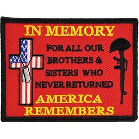 Eagle Emblems PM1699 Patch-In Memory,America Rememb (4"x3")