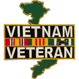 Eagle Emblems PM3079 Patch-Vietnam, Veteran, Svc Ribbons (3-3/4