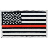 Eagle Emblems PM3096 Patch-Fire,Red Line Usa (3-3/8