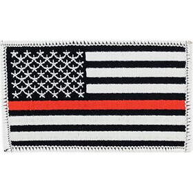 Eagle Emblems PM3096 Patch-Fire,Red Line Usa (3-3/8"x2")