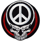 Eagle Emblems PM3101 Patch-Skull Peace Sign (3