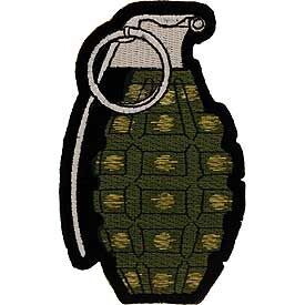 Eagle Emblems PM3102 Patch-Hand Grenade (4")