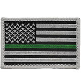 Eagle Emblems PM3110V Patch-Flag, Usa, Green Line (L), (Velcro)