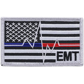 Eagle Emblems PM3128 Patch-Emt Flag, Heartbeat