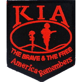 Eagle Emblems PM3166 Patch-Kia America Remembers (BLK/RED), (3")