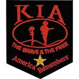 Eagle Emblems PM3170 Patch-Kia America Rememb. (Gold Star Honor) (3-3/8