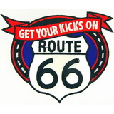 Eagle Emblems PM3182 Patch-Route 66,Get Your KICKS, (3-1/4