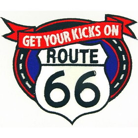 Eagle Emblems PM3182 Patch-Route 66,Get Your KICKS, (3-1/4")
