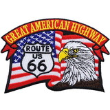 Eagle Emblems PM3183 Patch-Route 66, Eagle/Flag (3