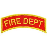Eagle Emblems PM3407 Patch-Fire, Tab, Dept (Red/Gld) (1-3/8