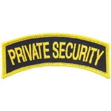 Eagle Emblems PM3411 Patch-Security, Private, Tb (Blk/Gld) (1-3/8