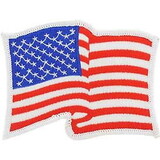 Eagle Emblems PM3501 Patch-Flag Usa, Wavy, White (2-3/4