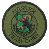 Eagle Emblems PM3573 Patch-Usaf, Sac, Mast.Team (Subdued)      Chief (3