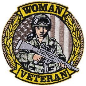 Eagle Emblems PM3728V Patch-Woman Veteran,Bdu (Velcro), (3-1/4")