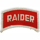 Eagle Emblems PM3771 Patch-Army,Tab,Raider (WHT/RED), (2-1/4